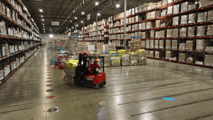 forklift consolidating shipments