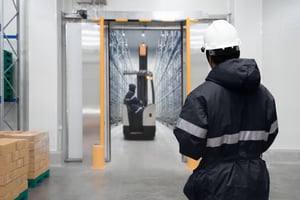 associate in freezer warehouse