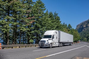 semi truck driving
