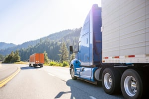 semi on freeway