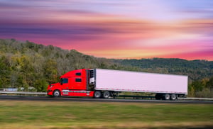 semi truck on highway