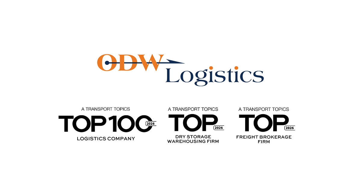 ODW Logistics Recognized in 3 Transport Topics Rankings for 2026